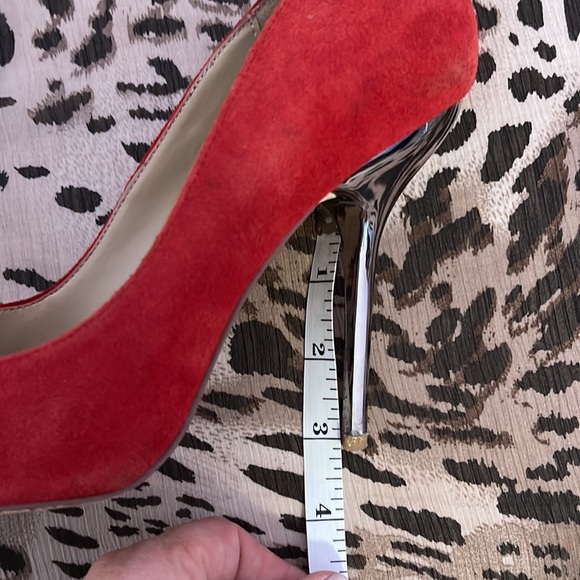 ALDO  |  SUEDE LEATHER PUMP WITH 3” SILVER HEEL | - Picture 6 of 6